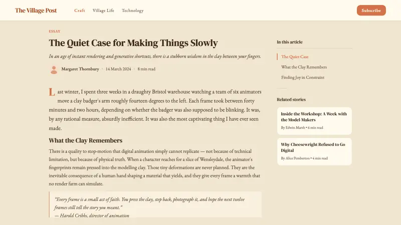 Aardman Claymation — Web · article