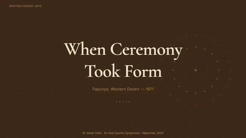 Aboriginal Dot Painting (Papunya 1971) — Slides · cover