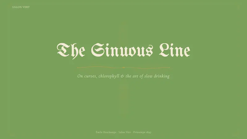 Absinthe Art Nouveau Green (1875) — Slides · cover