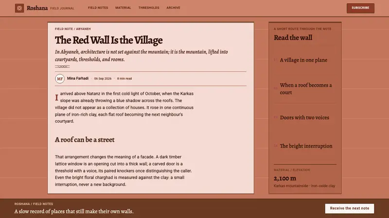 Abyaneh Red Village — Web · article