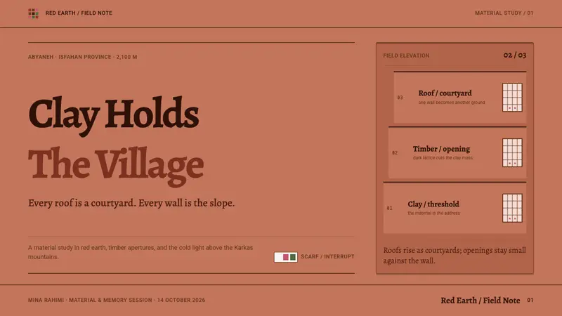 Abyaneh Red Village — Slides · cover