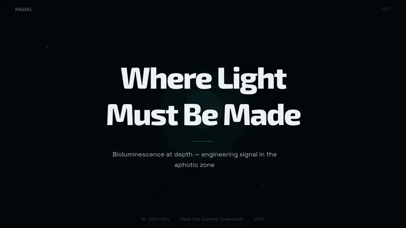Abyssal Bioluminescence — Slides · cover