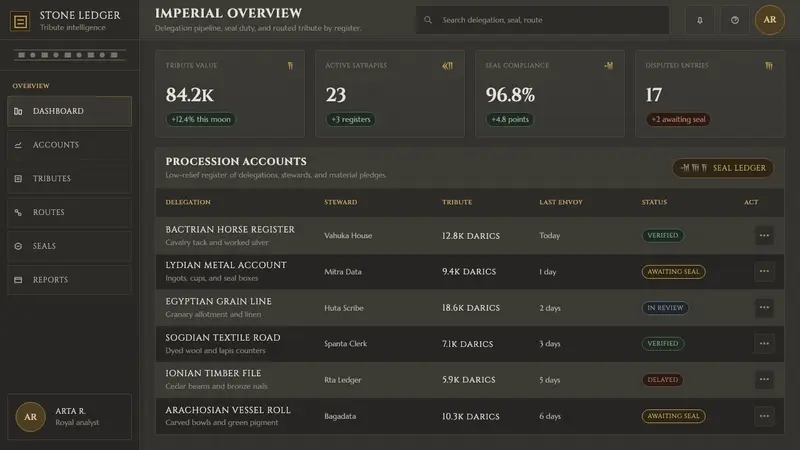 Achaemenid Persepolis Relief — Web · dashboard