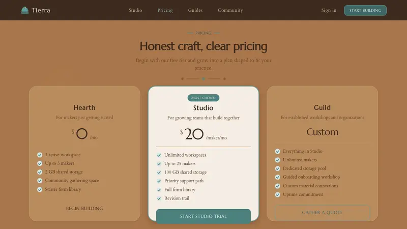 Adobe Pueblo Southwest — Web · pricing