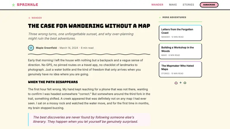 Adventure Time — Web · article
