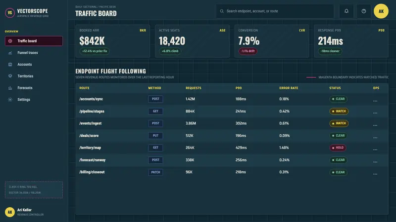 Aeronautical Chart — Web · dashboard