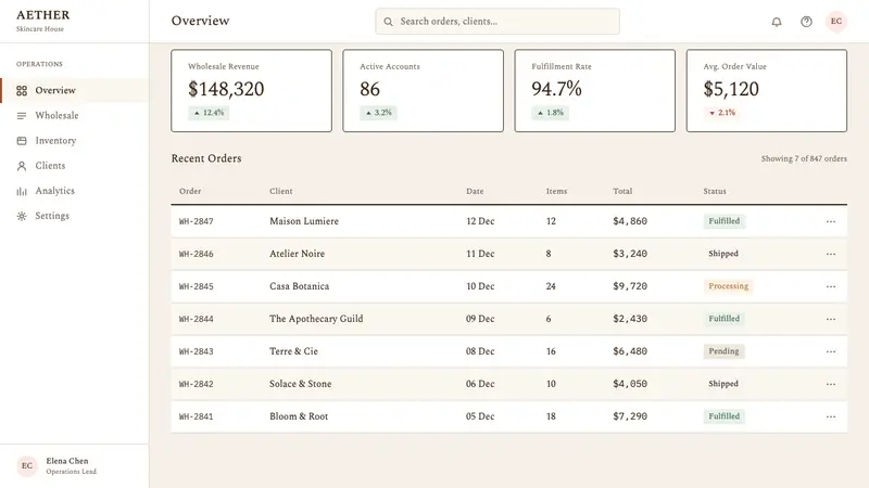 Aesop — Web · dashboard