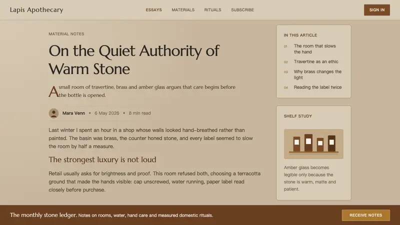 Aesop Store Travertine — Web · article