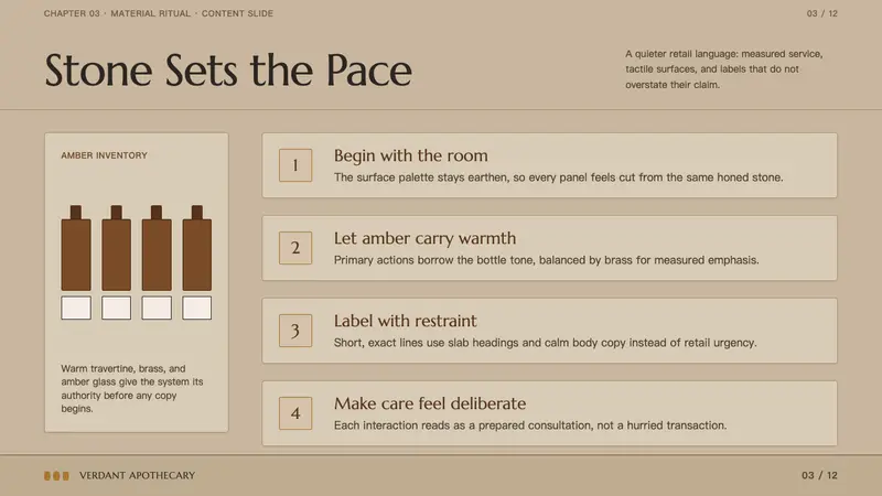 Aesop Store Travertine — Slides · content