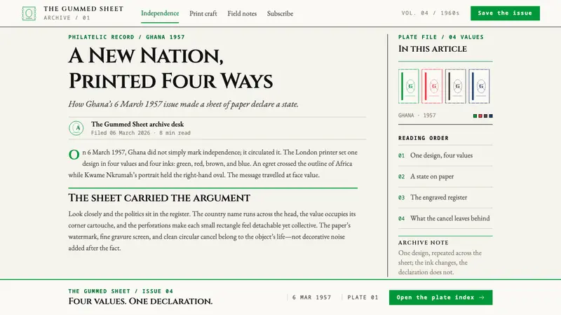 Independence Stamps 1960s — Web · article