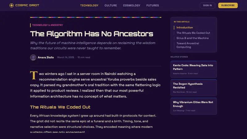Afrofuturism — Web · article