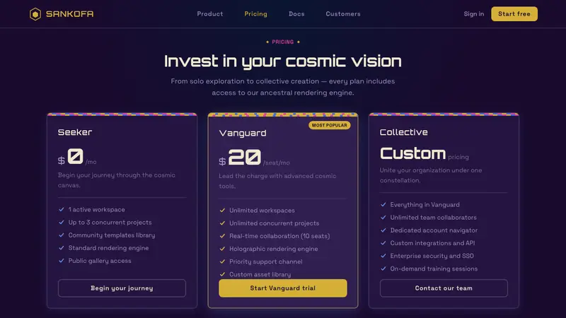Afrofuturism — Web · pricing