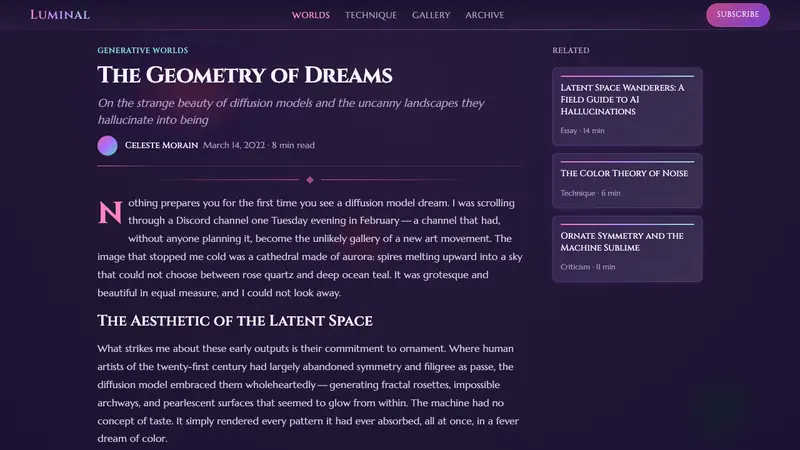 AI Diffusion Art — Web · article