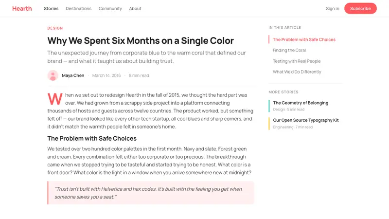 Airbnb 2014 — Web · article
