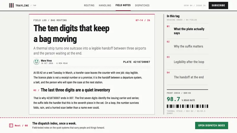 Airport Baggage Tag — Web · article