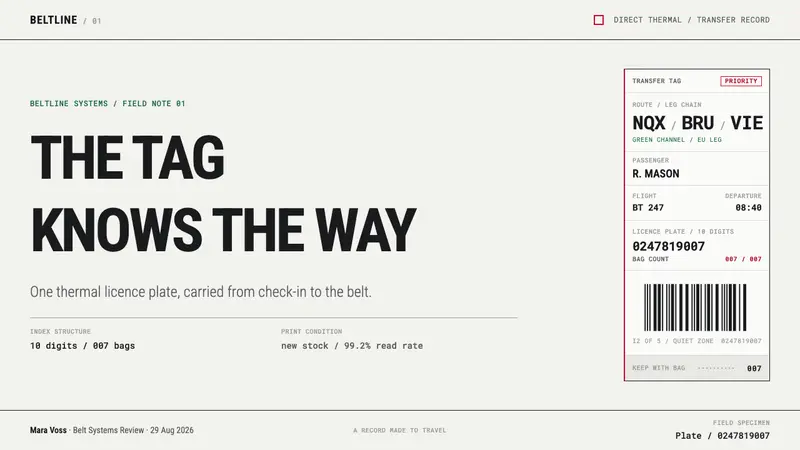 Airport Baggage Tag — Slides · cover