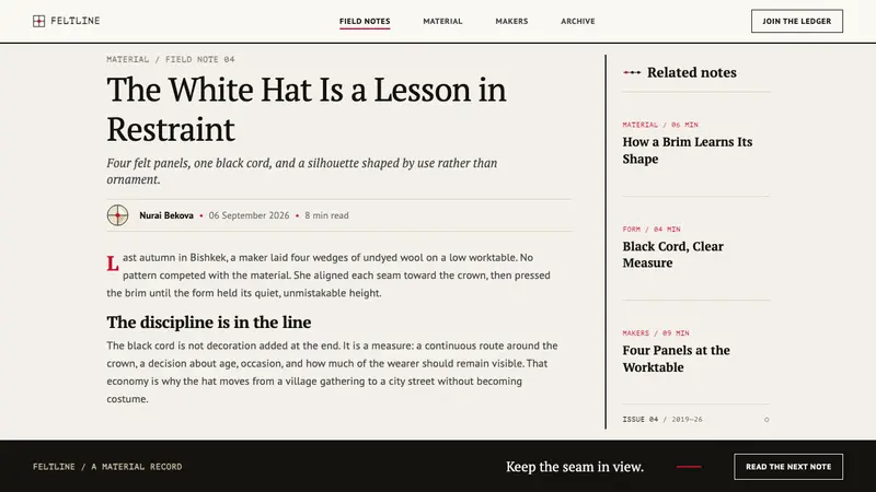 Ak-Kalpak Felt Hat — Web · article