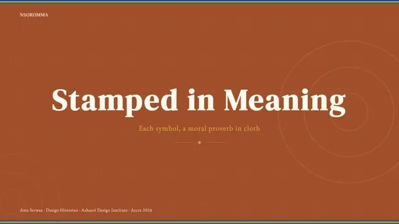 Akan Adinkra (Ghana) — Slides · cover