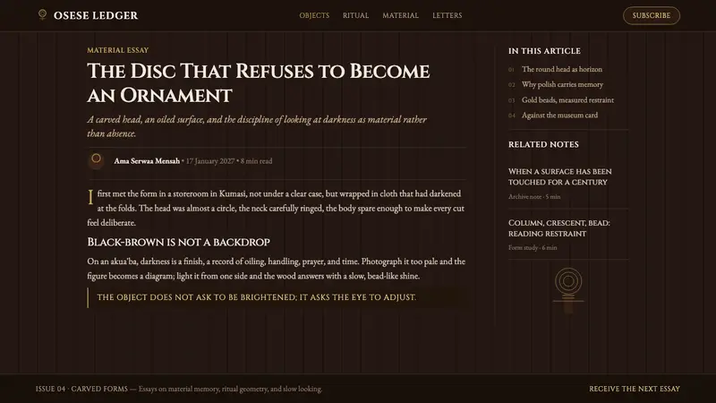 Akuaba Akan Fertility Doll — Web · article