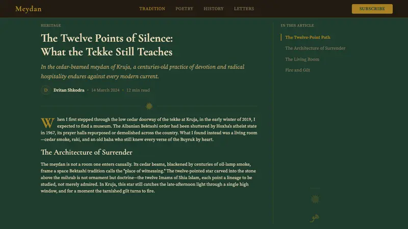 Albanian Bektashi Sufi (Tekke) — Web · article