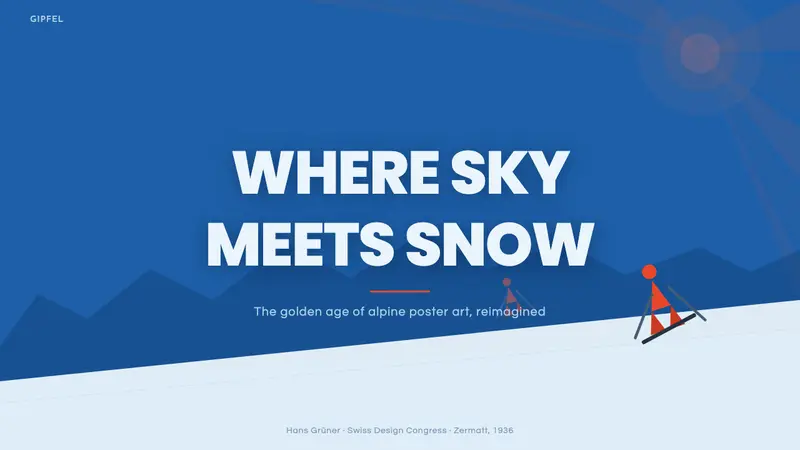 Alpine Ski Poster — Slides · cover