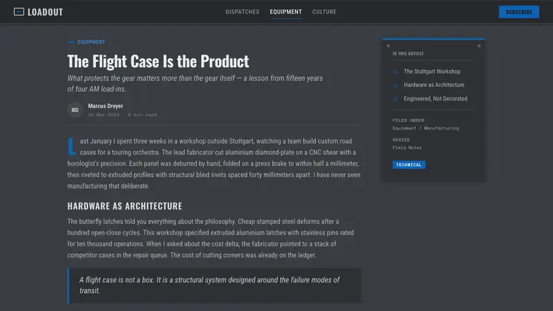 Aluminium Flight Case — Web · article