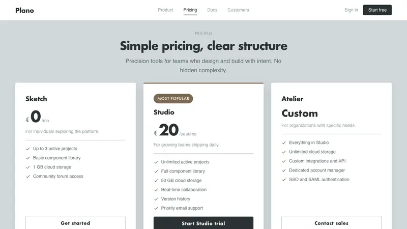 Alvaro Siza White — Web · pricing