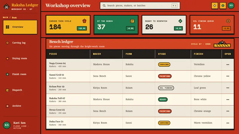 Ambalangoda Raksha Mask — Web · dashboard