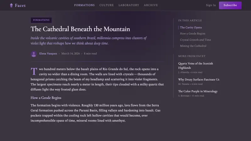 Amethyst Geode — Web · article