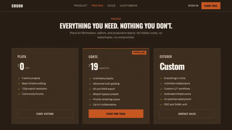 Amores Perros New Wave — Web · pricing