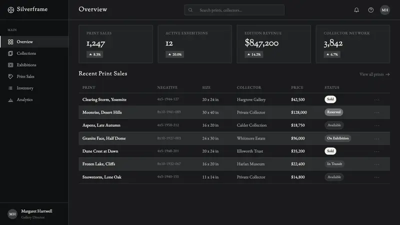 Ansel Adams Zone System — Web · dashboard
