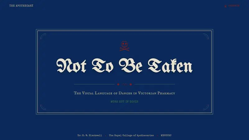 Apothecary Poison Label — Slides · cover