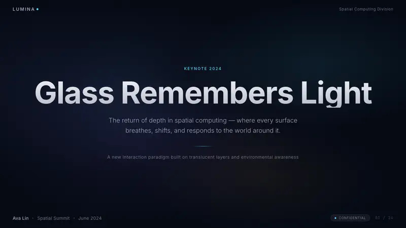 Apple Liquid Glass 2024 — Slides · cover