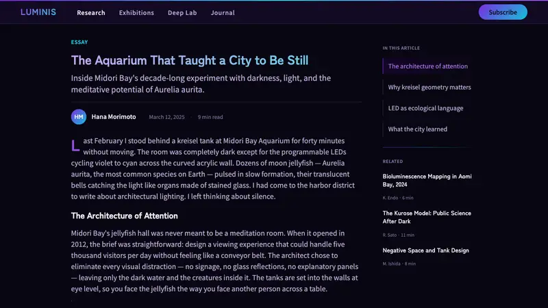 Jellyfish Aquarium Study — Web · article
