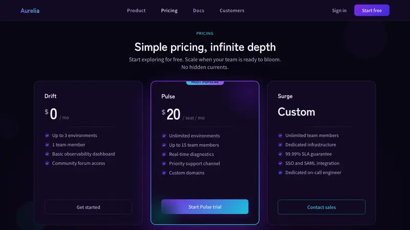 Jellyfish Aquarium Study — Web · pricing