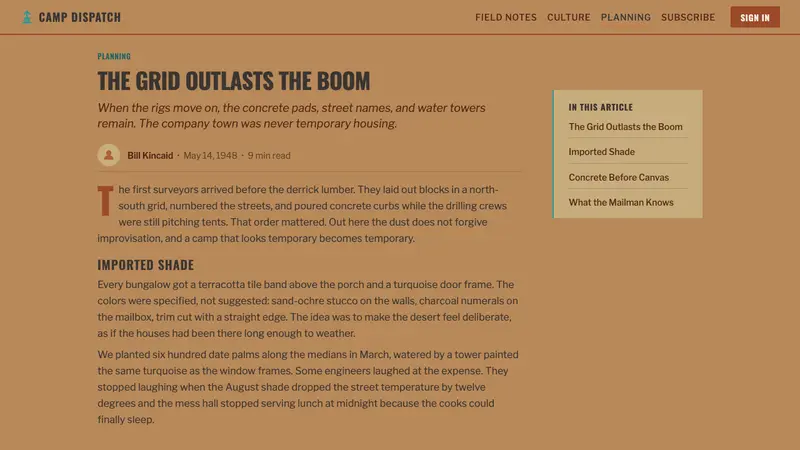 Dhahran Aramco Camp Modernism — Web · article