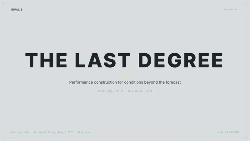 Arc'teryx Technical Outdoor — Slides · cover