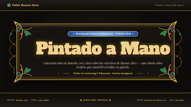 Fileteado Porteño Sign Art — Slides · cover