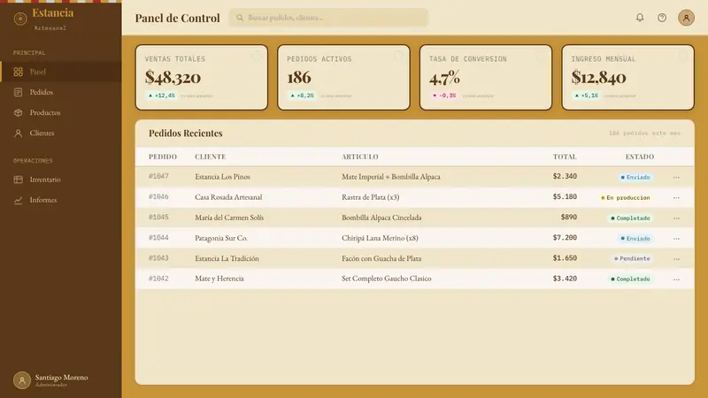 Argentine Gaucho (Pampas Mate Culture) — Web · dashboard