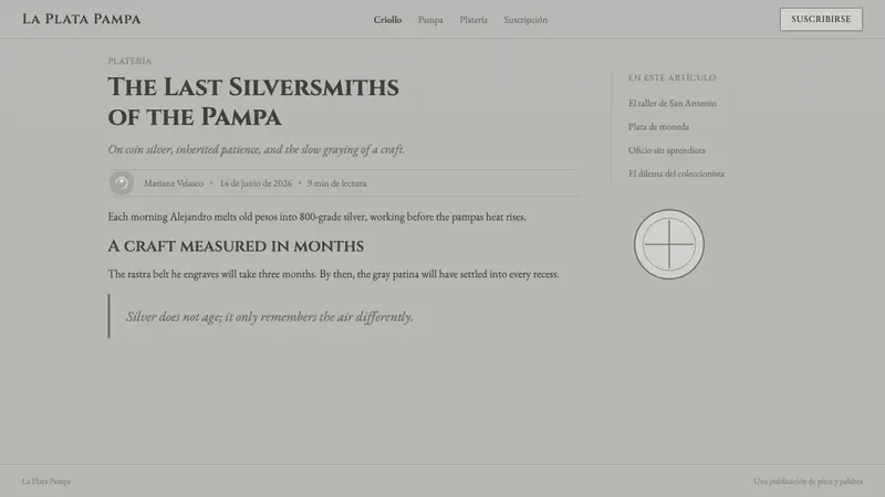 Criollo Silver Grayscale — Web · article