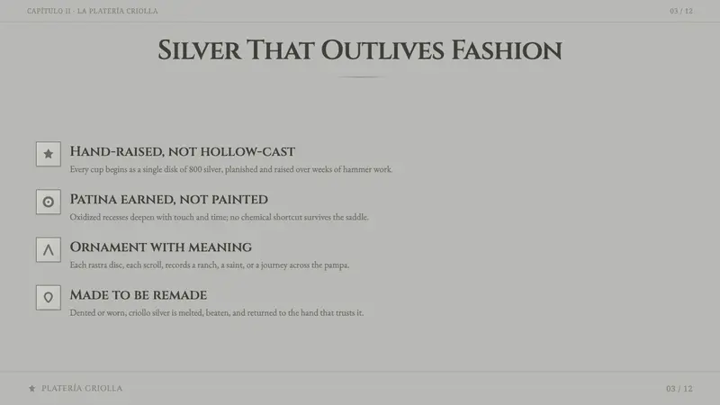 Criollo Silver Grayscale — Slides · content