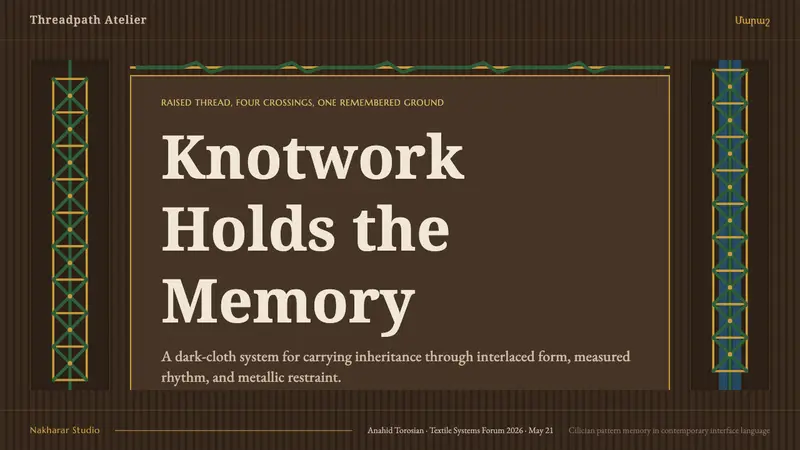 Armenian Marash Interlace Embroidery — Slides · cover