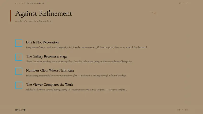 Arte Povera (Merz, 1968) — Slides · content