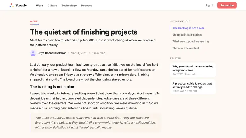 Asana — Web · article