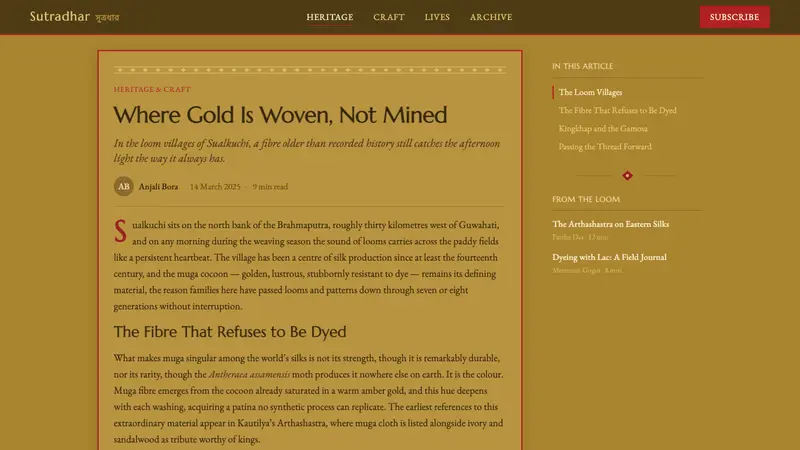 Assam Muga Silk & Gamosa — Web · article