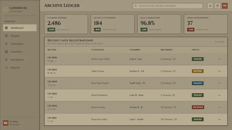 Assyrian Lamassu Relief — Web · dashboard