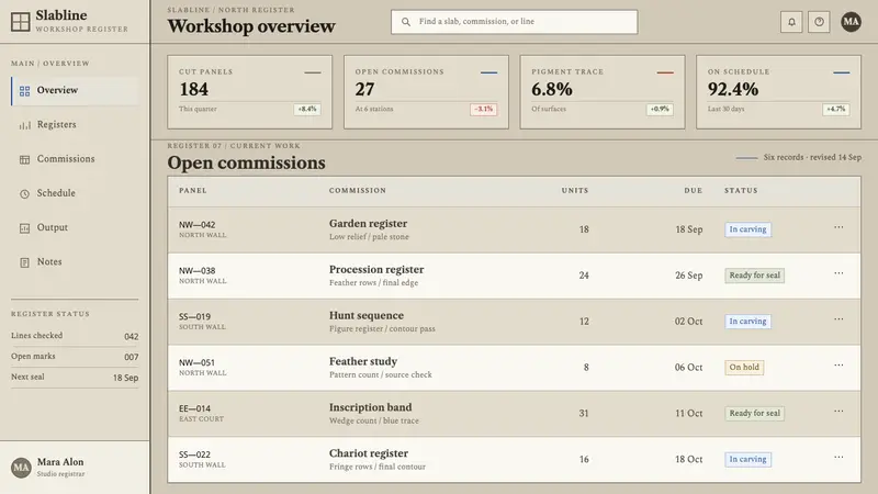 Assyrian Palace Relief — Web · dashboard