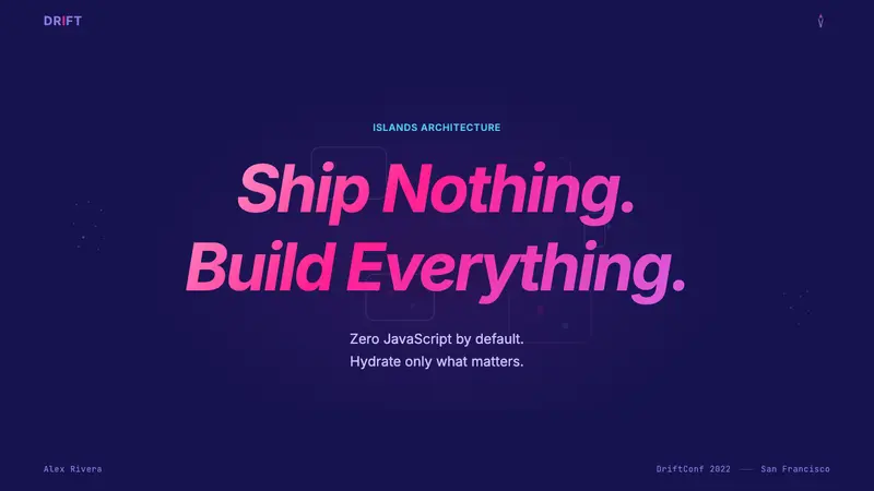 Astro Islands Architecture 2022 — Slides · cover