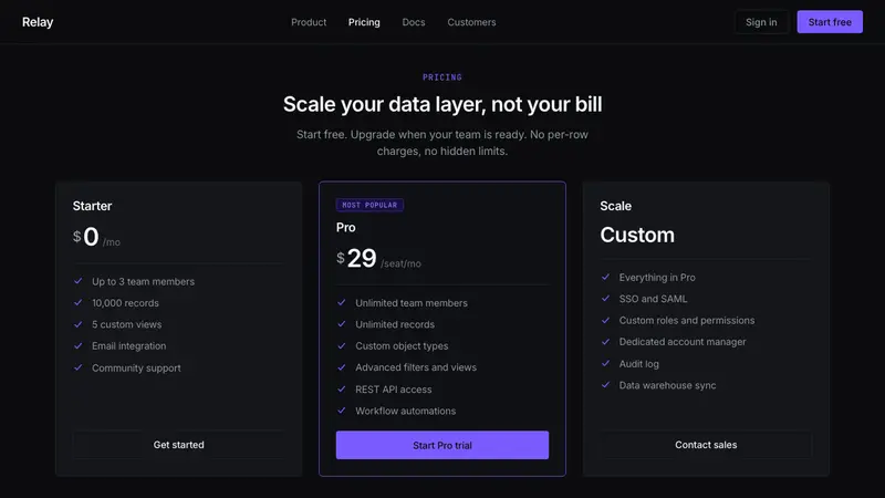 Attio CRM — Web · pricing