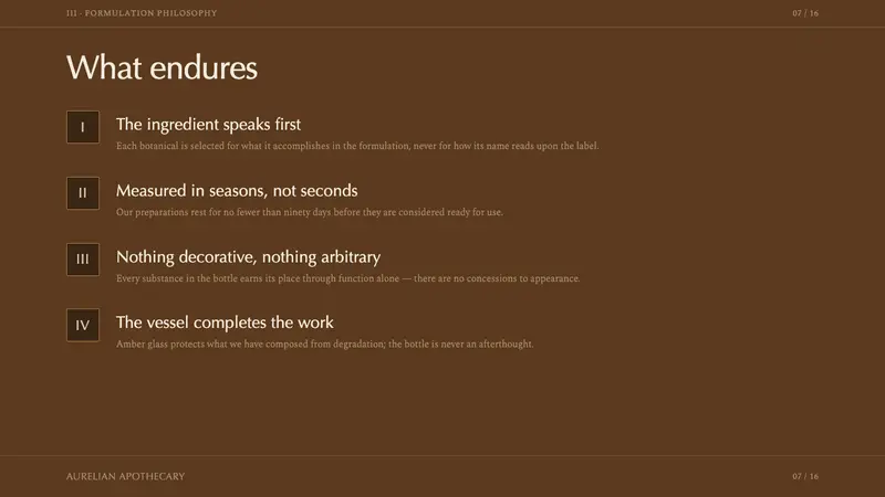 Aesop Apothecary Amber — Slides · content